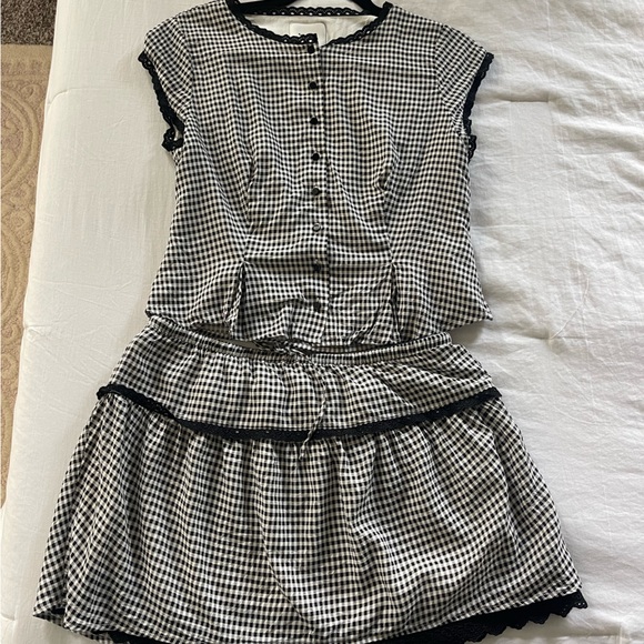 Reformation Valetta Two Piece Set- Remy Check - Picture 6 of 10